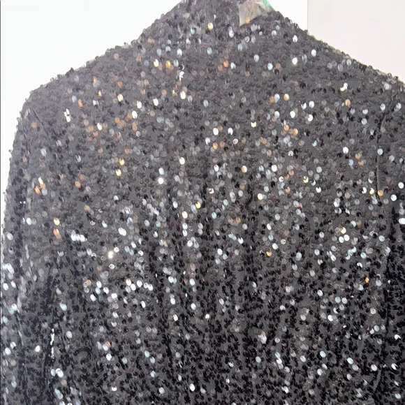 Sincerely Jules Black Sequin Coat - Picture 7 of 16